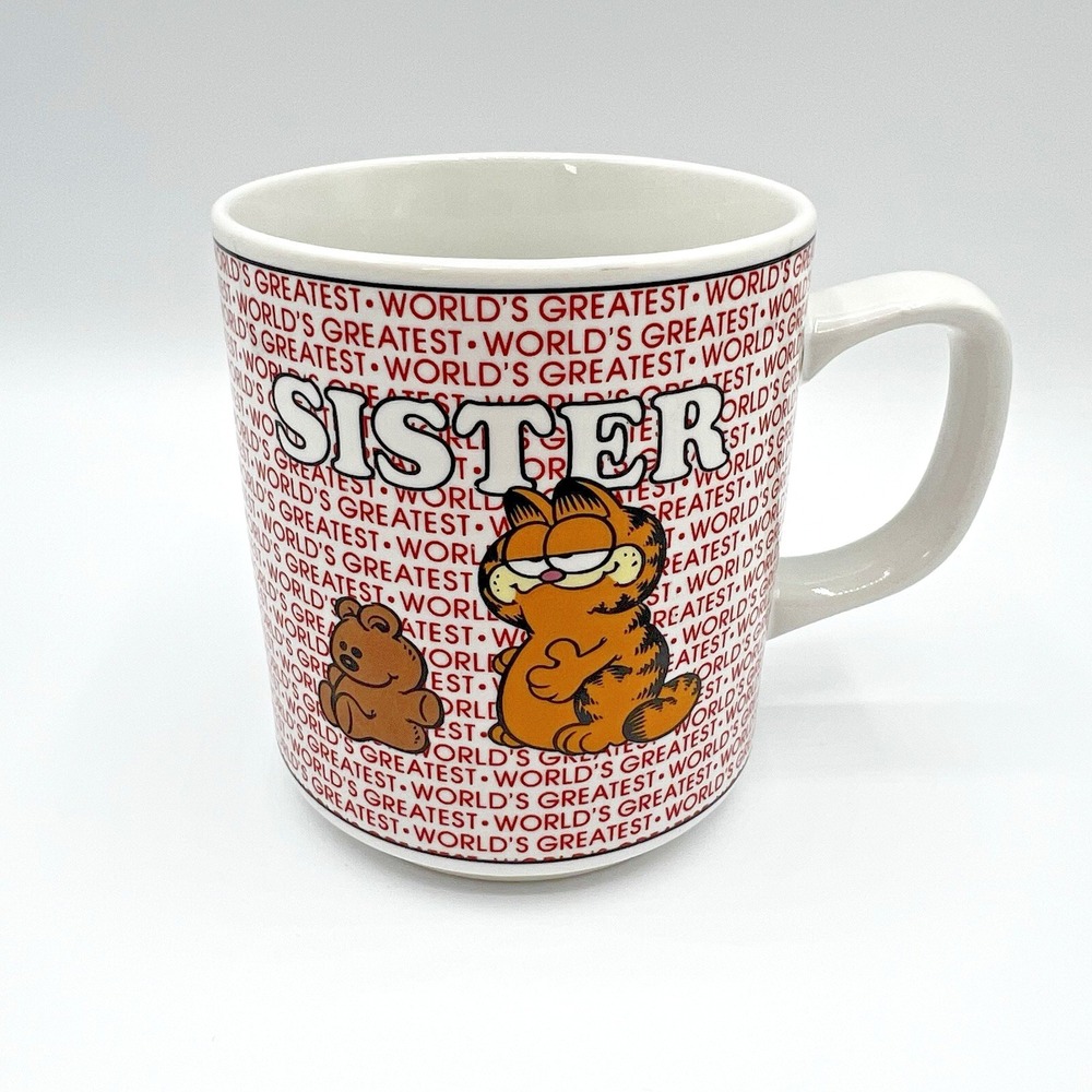 Vintage 1978 Garfield & Pooky WORLD'S GREATEST SISTER Mug Jim Davis EUC Pls Read